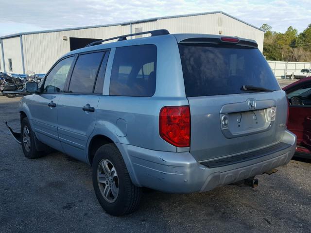 2HKYF18683H527212 - 2003 HONDA PILOT EXL TEAL photo 3