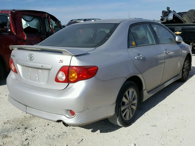 2T1BU4EE0AC489418 - 2010 TOYOTA COROLLA BA SILVER photo 4