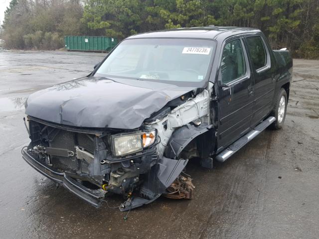 2HJYK16588H532668 - 2008 HONDA RIDGELINE BLACK photo 2