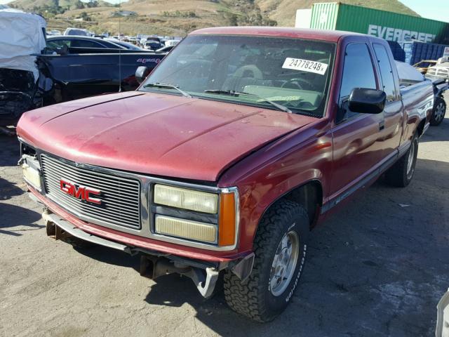 2GTEC19K7N1531828 - 1992 GMC SIERRA C15 RED photo 2