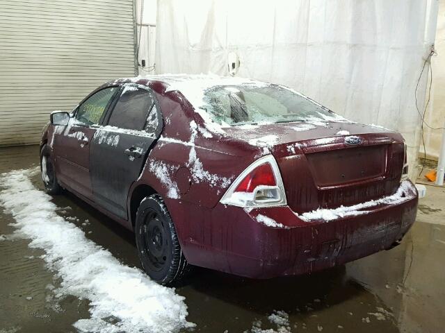 3FAFP06Z46R214239 - 2006 FORD FUSION S MAROON photo 3