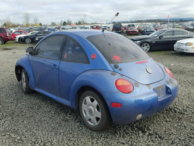 3VWBB61C6WM011182 - 1998 VOLKSWAGEN NEW BEETLE 蓝色 照片 3