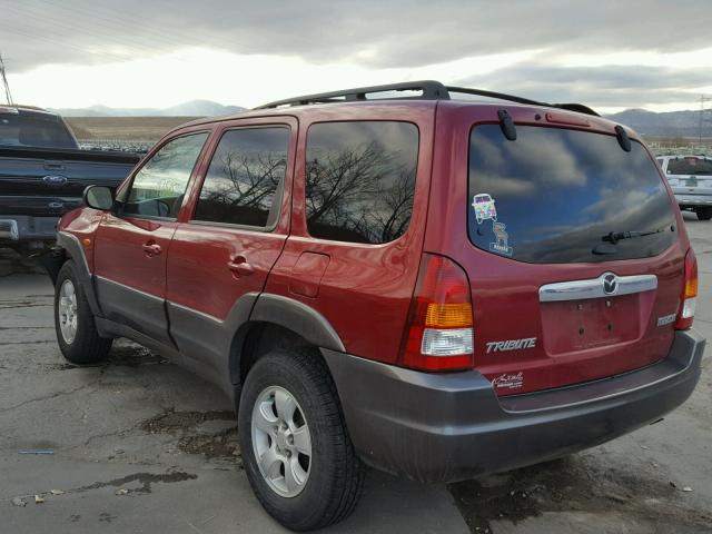 4F2CZ94194KM20201 - 2004 MAZDA TRIBUTE LX MAROON photo 3