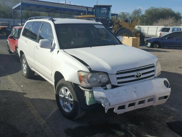 JTEGF21A410022791 - 2001 TOYOTA HIGHLANDER WHITE photo 1