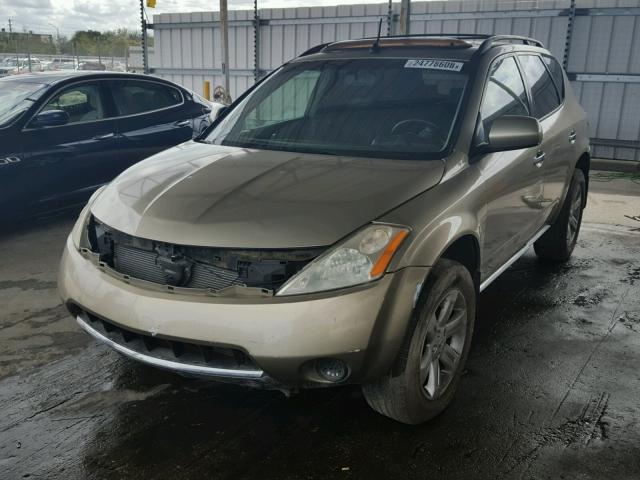 JN8AZ08T16W429506 - 2006 NISSAN MURANO SL GOLD photo 2