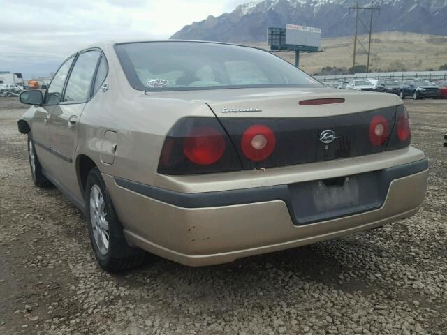 2G1WF52E459312245 - 2005 CHEVROLET IMPALA GOLD photo 3