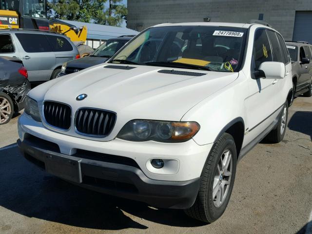 5UXFA13586LY47715 - 2006 BMW X5 3.0I WHITE photo 2