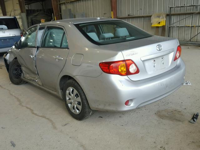 2T1BU4EE2AC343800 - 2010 TOYOTA COROLLA BA SILVER photo 3