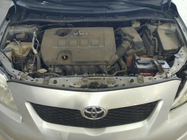 2T1BU4EE2AC343800 - 2010 TOYOTA COROLLA BA SILVER photo 7