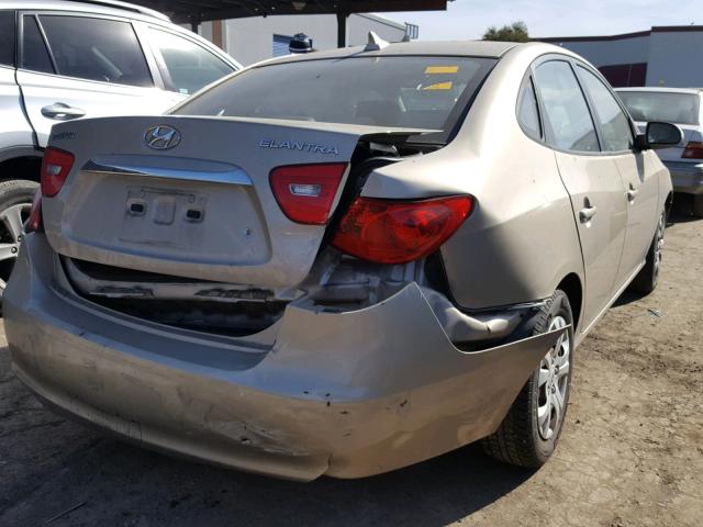 KMHDU4ADXAU944716 - 2010 HYUNDAI ELANTRA BL GOLD photo 4