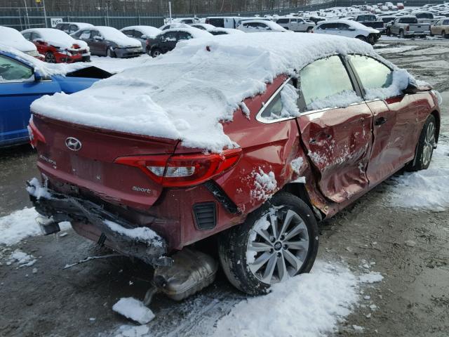 5NPE34AF1GH378915 - 2016 HYUNDAI SONATA SPO RED photo 4