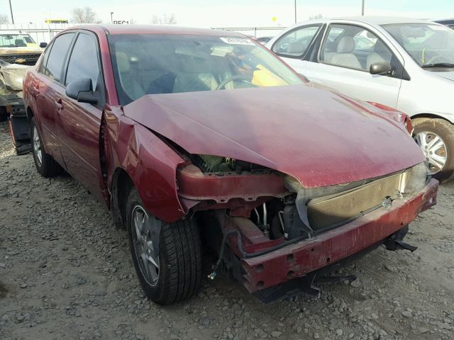 1G1ZT52855F106357 - 2005 CHEVROLET MALIBU LS RED photo 1