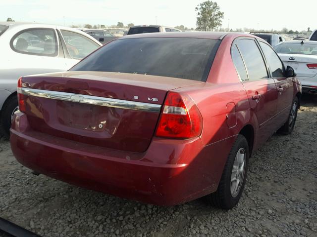 1G1ZT52855F106357 - 2005 CHEVROLET MALIBU LS RED photo 4