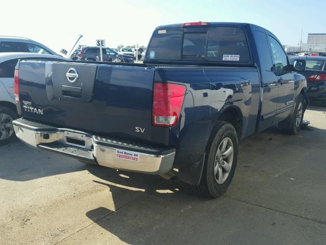 1N6AA0CH0CN312200 - 2012 NISSAN TITAN S BLUE photo 4