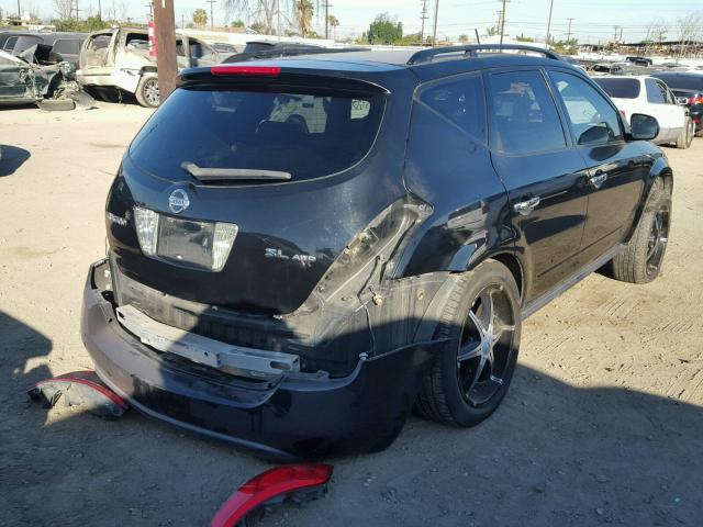 JN8AZ08W33W233671 - 2003 NISSAN MURANO SL BLACK photo 4