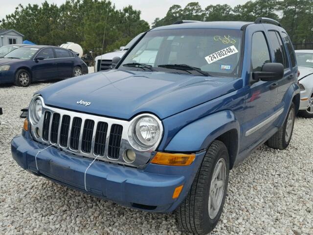 1J4GK58K65W554525 - 2005 JEEP LIBERTY LI BLUE photo 2