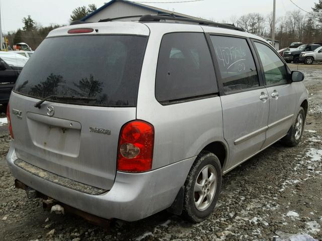 JM3LW28A720305509 - 2002 MAZDA MPV WAGON SILVER photo 4