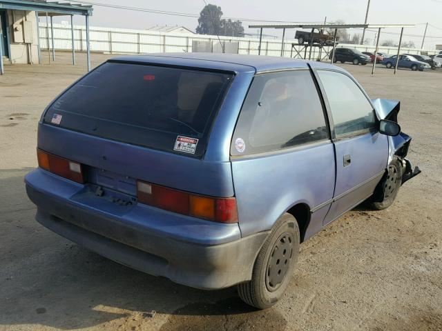 2C1MR2463M6787005 - 1991 GEO METRO BASE BLUE photo 4