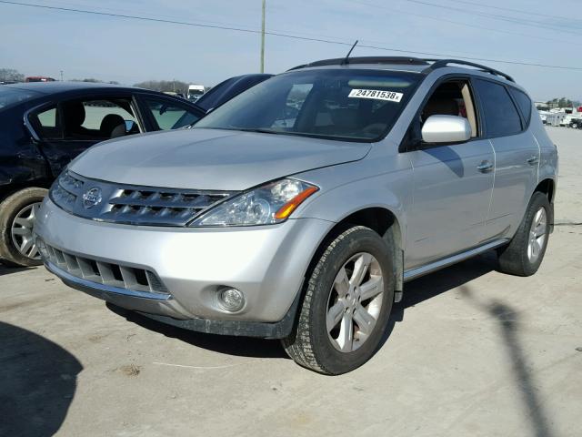 JN8AZ08W17W620306 - 2007 NISSAN MURANO SL SILVER photo 2