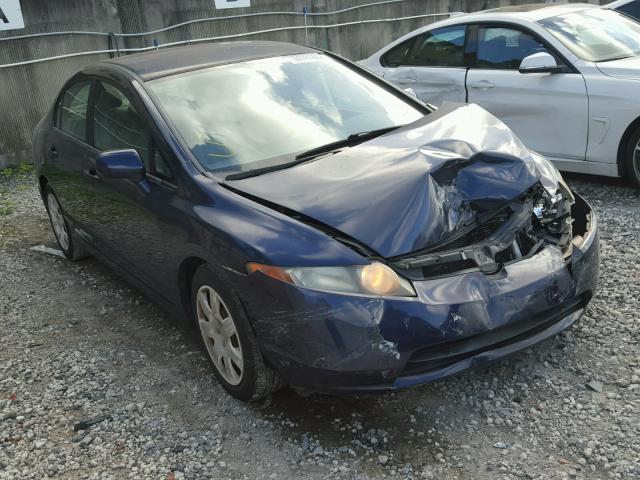 1HGFA16578L007278 - 2008 HONDA CIVIC LX BLUE photo 1