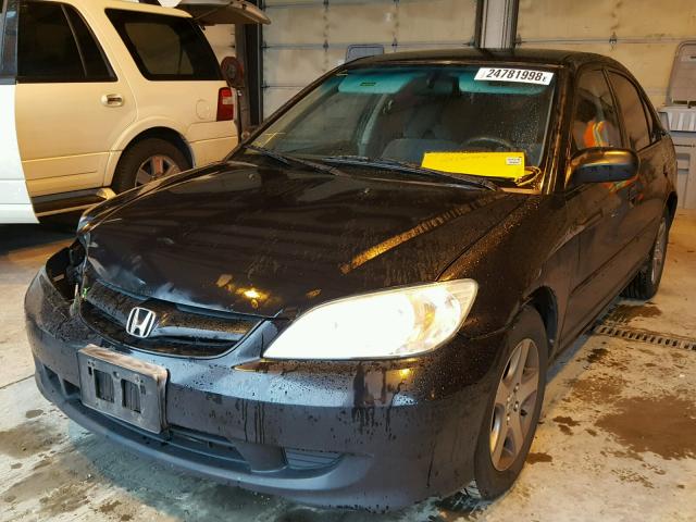 2HGES16545H625997 - 2005 HONDA CIVIC LX BLUE photo 2