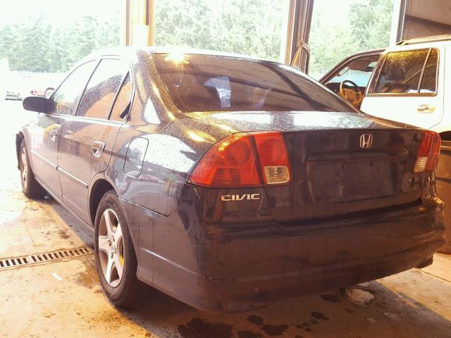 2HGES16545H625997 - 2005 HONDA CIVIC LX BLUE photo 3