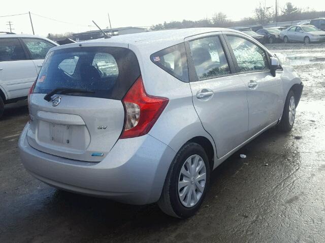 3N1CE2CP7EL412397 - 2014 NISSAN VERSA NOTE SILVER photo 4