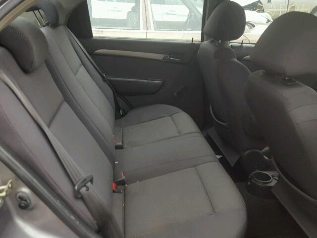 KL1TD56627B071166 - 2007 CHEVROLET AVEO BASE Szary zdjęcie 6