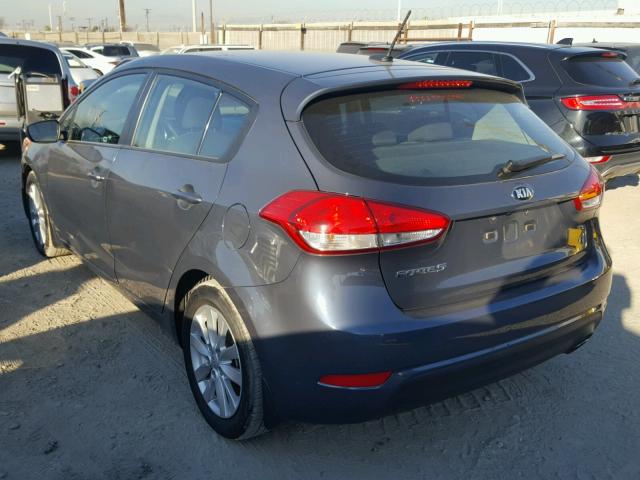 KNAFX5A8XG5494756 - 2016 KIA FORTE EX GRAY photo 3