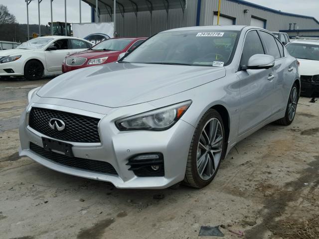 JN1BV7AP1EM678936 - 2014 INFINITI Q50 BASE SILVER photo 2