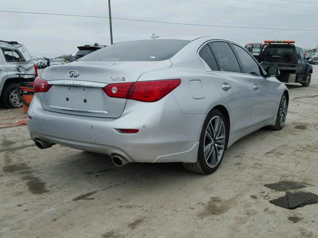 JN1BV7AP1EM678936 - 2014 INFINITI Q50 BASE SILVER photo 4