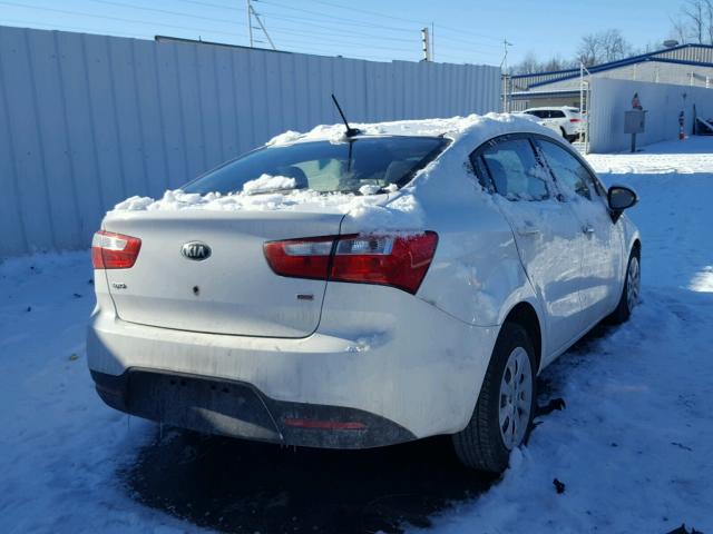 KNADM4A37F6458644 - 2015 KIA RIO LX WHITE photo 4