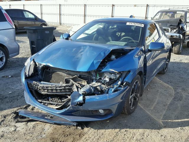 JHMZF1C64ES000301 - 2014 HONDA CR-Z EX BLUE photo 2