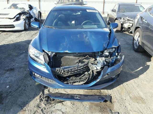 JHMZF1C64ES000301 - 2014 HONDA CR-Z EX BLUE photo 9