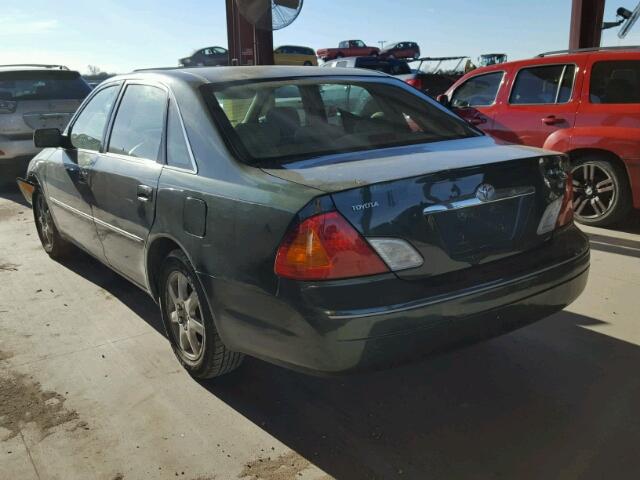 4T1BF28B52U204096 - 2002 TOYOTA AVALON XL GREEN photo 3