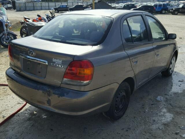 JTDBT123235032825 - 2003 TOYOTA ECHO GRAY photo 4