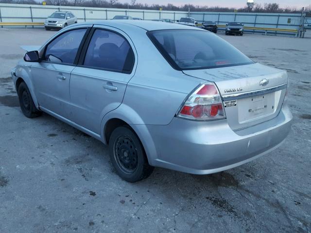 KL1TD56657B099379 - 2007 CHEVROLET AVEO BASE SILVER photo 3