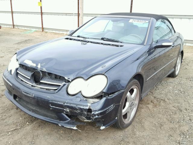 WDBTK75G94T020093 - 2004 MERCEDES-BENZ CLK 500 BLUE photo 2