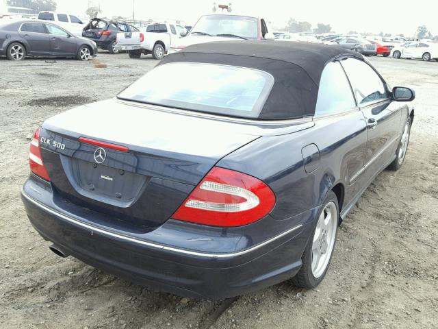 WDBTK75G94T020093 - 2004 MERCEDES-BENZ CLK 500 BLUE photo 4