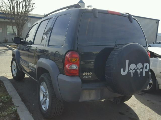 1J4GL48K74W122628 - 2004 JEEP LIBERTY SP BLACK photo 3