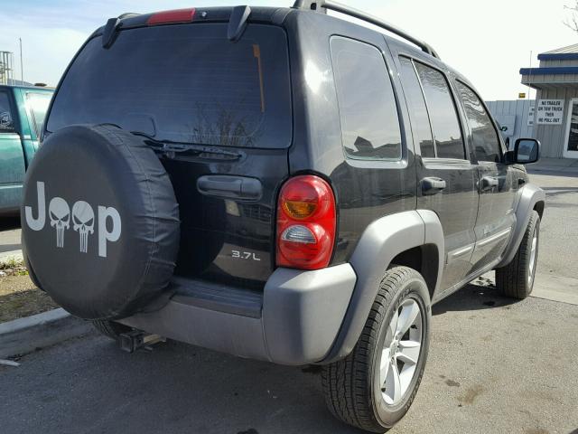 1J4GL48K74W122628 - 2004 JEEP LIBERTY SP BLACK photo 4