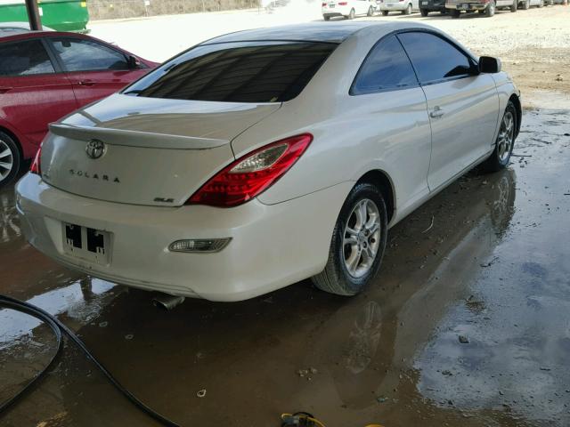 4T1CE30P77U757330 - 2007 TOYOTA CAMRY SOLA WHITE photo 4
