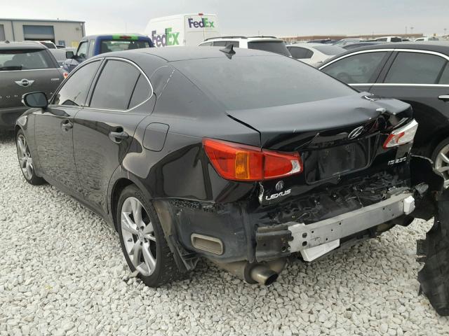 JTHBF5C28A5124456 - 2010 LEXUS IS 250 BLACK photo 3