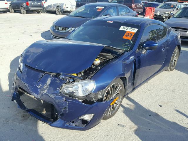 JF1ZNAA12E9701377 - 2014 TOYOTA SCION FR-S BLUE photo 2