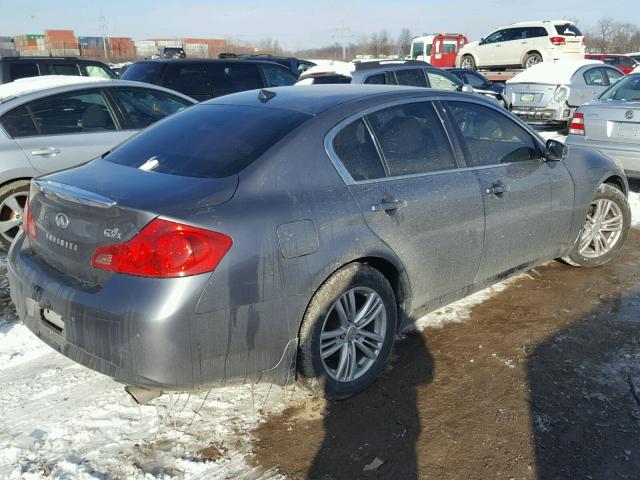 JN1CV6AR0DM750188 - 2013 INFINITI G37 GRAY photo 4