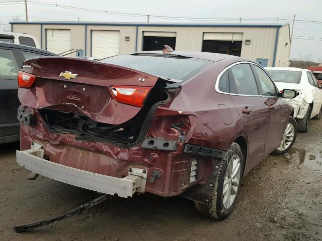 1G1ZE5ST8GF281770 - 2016 CHEVROLET MALIBU LT MAROON photo 4