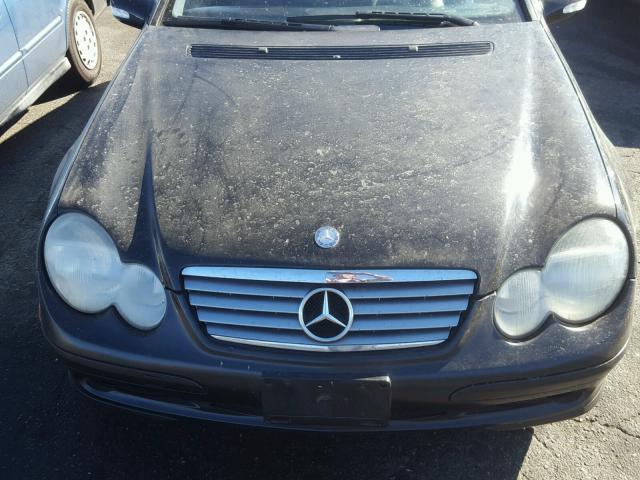 WDBRN40J14A629676 - 2004 MERCEDES-BENZ C 230K SPO BLACK photo 7