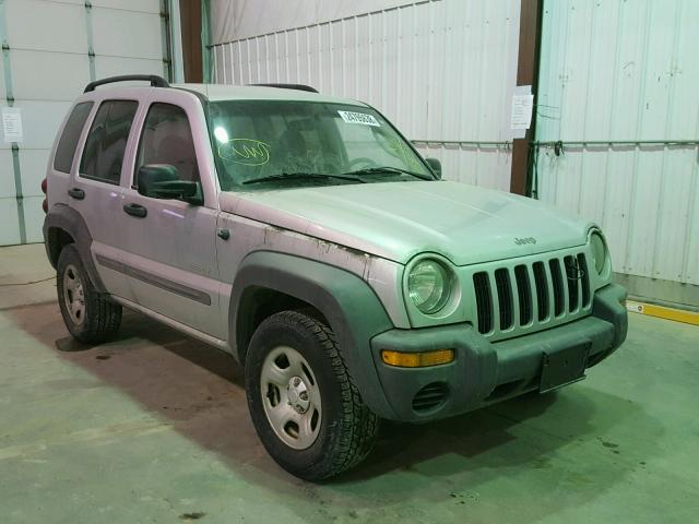 1J4GL48K94W168851 - 2004 JEEP LIBERTY SP SILVER photo 1