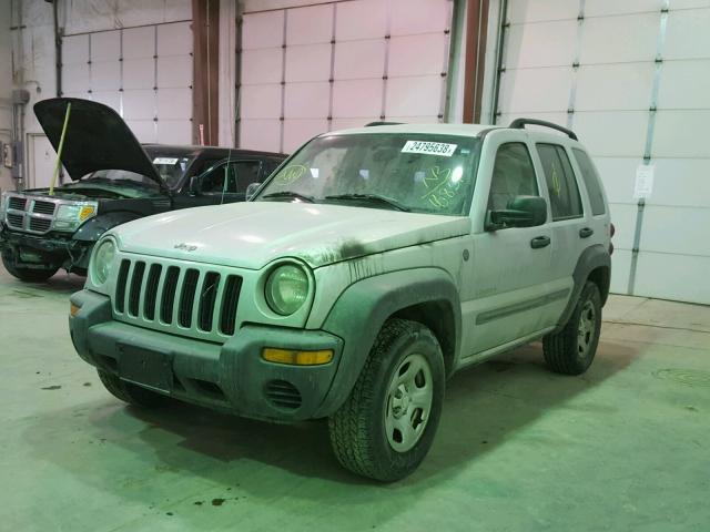 1J4GL48K94W168851 - 2004 JEEP LIBERTY SP SILVER photo 2