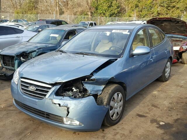 KMHDU46D57U091904 - 2007 HYUNDAI ELANTRA GL BLUE photo 2